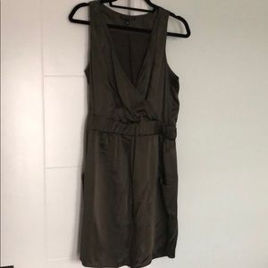 Satin wrap dress from Banana Republic